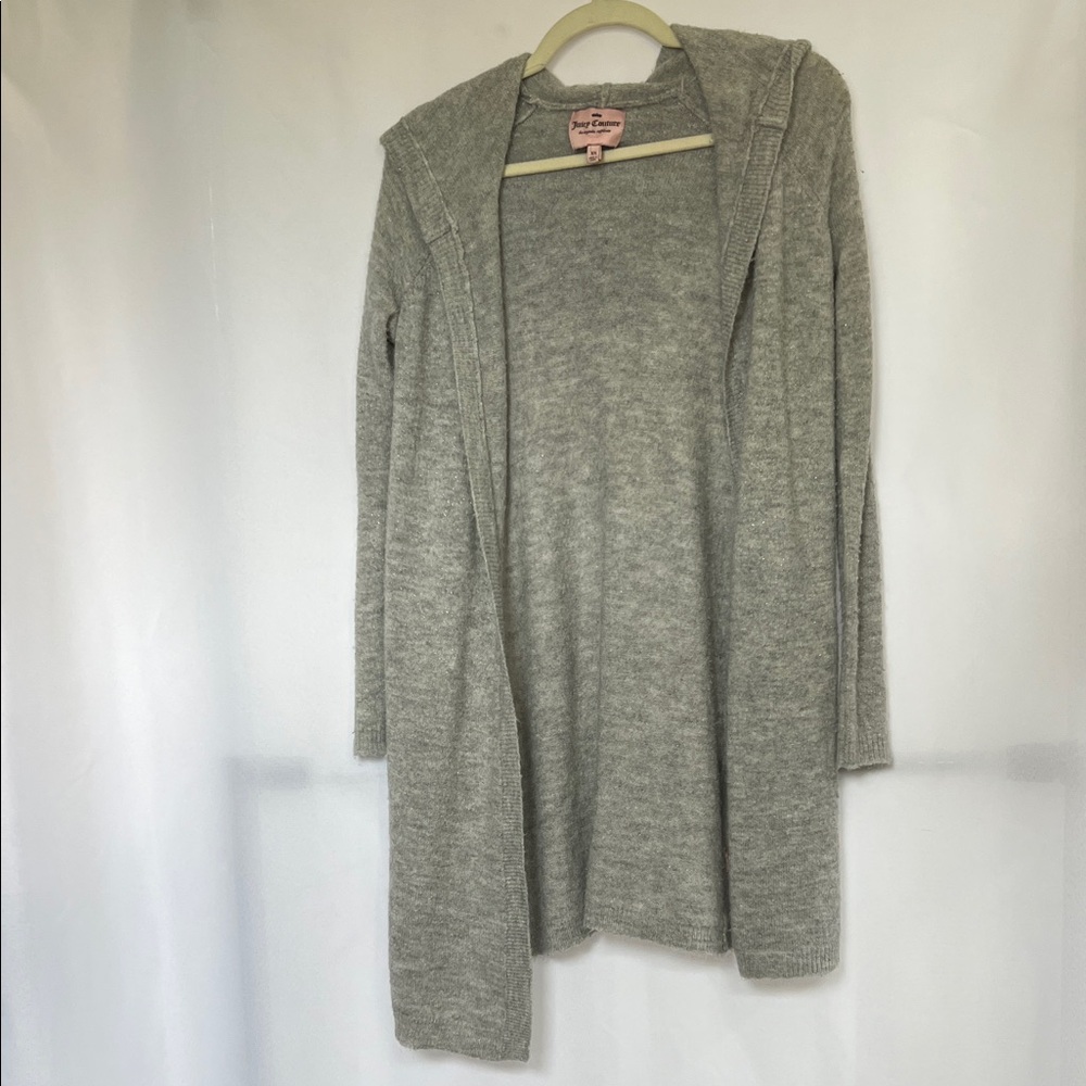 Juicy Couture Light Gray Hooded Cardigan